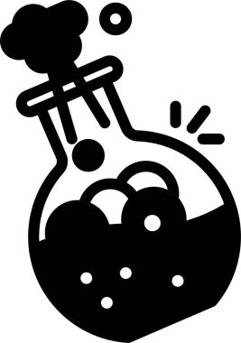 Biyoloji ve kimya simgesi, vektör illüstrasyonu beyaz arkaplanda izole edildi 