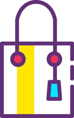 alışveriş simgesi vektör illüstrasyonu