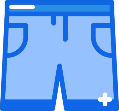 Şort. Web simgesi basit illüstrasyon