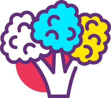 Brokoli. Web simgesi basit illüstrasyon