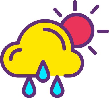 Hava durumu. Web simgesi basit illüstrasyon