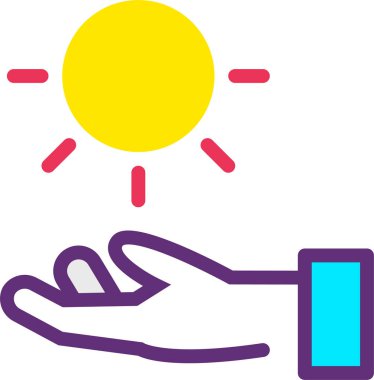 Bilim ve teknoloji konsepti ikonu. Basit resimleme