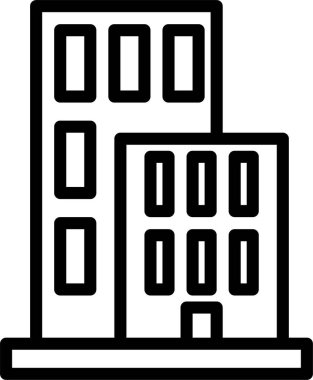 Bina. Web simgesi basit illüstrasyon