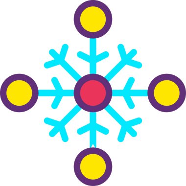 Kar Tanesi simgesinin vektör çizimi