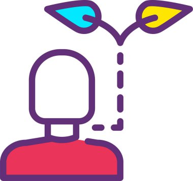 Kadın. Web simgesi basit illüstrasyon