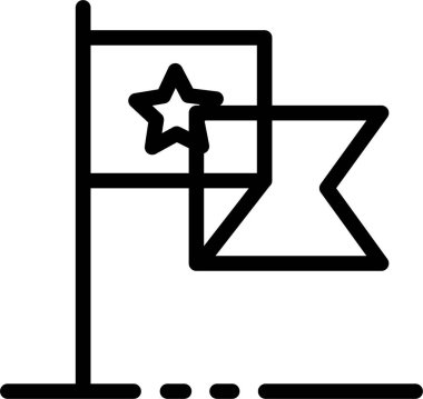 Bayrak. Web simgesi vektör illüstrasyonu