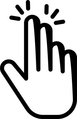 El hareketi simgesi, vektör illüstrasyonu