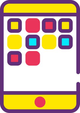 Cep telefonu. Web simgesi basit illüstrasyon