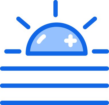 Acil servis vektör simgesi. biçim iki renkli düz sembol, mavi ve beyaz renkler, yuvarlak açılar, yeşil