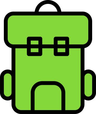 sırt çantası web simgesi basit illüstrasyon