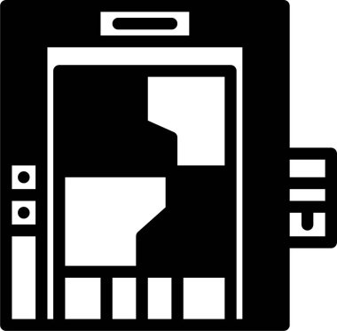 Bina. Web simgesi basit illüstrasyon