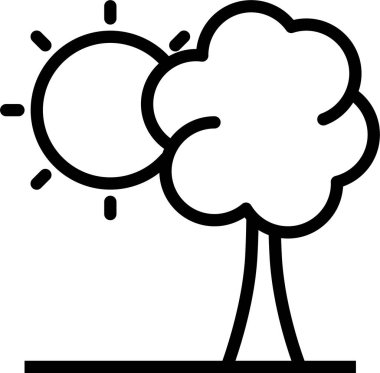 Ağaç. Web simgesi basit illüstrasyon