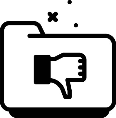 Beyaz arkaplanda izole edilmiş dizin simgesi ve vektör illüstrasyonu 