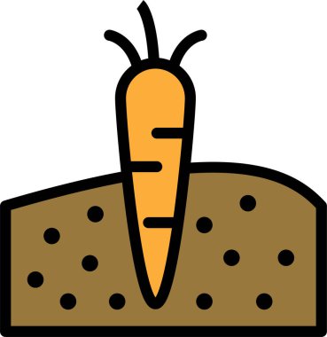 Havuç. Web simgesi basit illüstrasyon