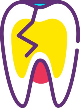 Diş. Web simgesi basit illüstrasyon