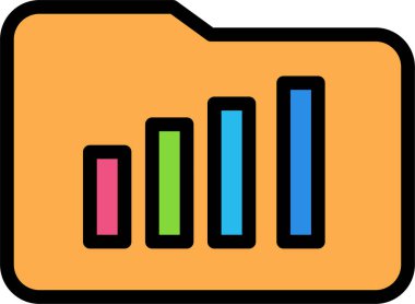 dizin istatistikleri beyaz arkaplanda izole edilmiş ikon ve vektör illüstrasyonunu artırır  