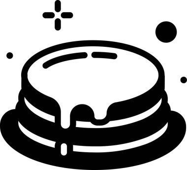 pankek simgesi, vektör illüstrasyonu beyaz arkaplanda izole edildi