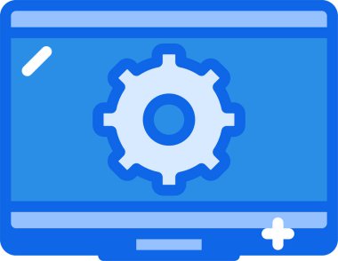 TV web simgesi, basit vektör illüstrasyonu