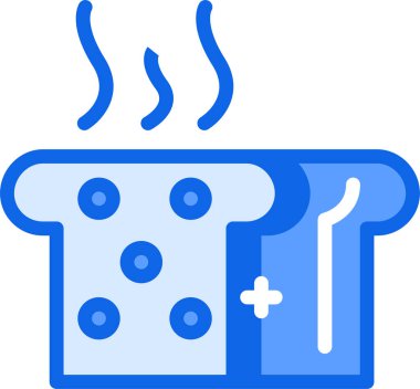 ekmek web simgesi, basit vektör illüstrasyonu 