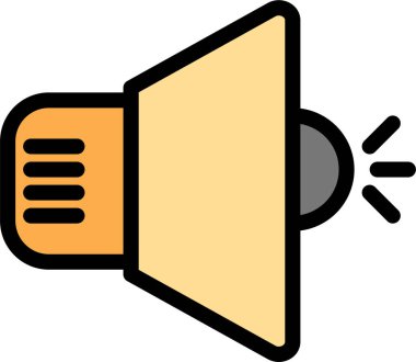 Megafon. Web simgesi basit illüstrasyon