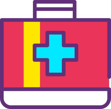 Hastane. Web simgesi basit illüstrasyon