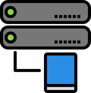 veritabanı. Web simgesi basit illüstrasyon
