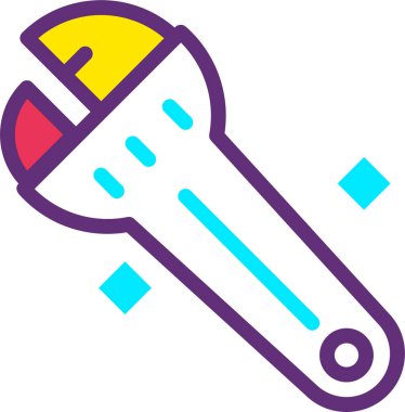 İngiliz anahtarı. Web simgesi basit illüstrasyon