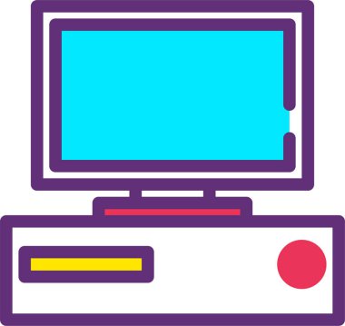 Bilgisayar. Web simgesi basit illüstrasyon