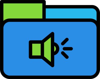 dizin ses simgesi, vektör illüstrasyonu beyaz arkaplanda izole edildi  