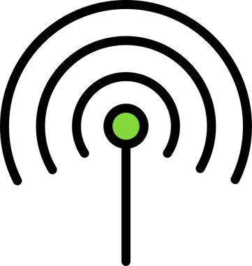 Kablosuz. Web simgesi basit illüstrasyon