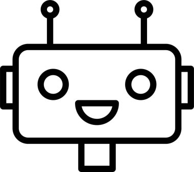 Şirin yüz ifadesi. Basit tasarım