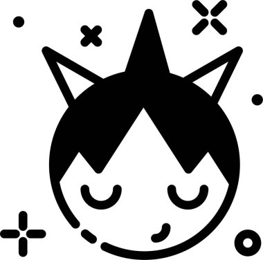 karakter web simgesi, basit vektör illüstrasyonu 