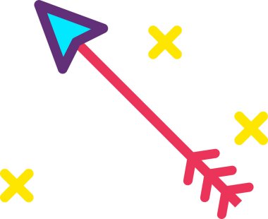 ok ok web simgesi, basit vektör illüstrasyonu