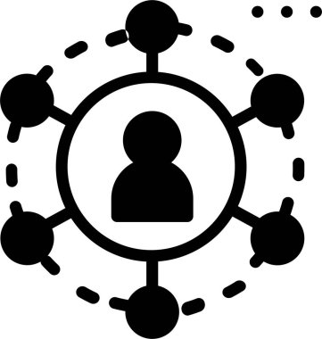 bağlantı ağ simgesi, basit vektör illüstrasyonu