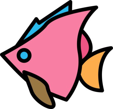 balık simgesi, vektör illüstrasyonu