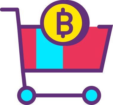 alışveriş simgesi vektör illüstrasyonu