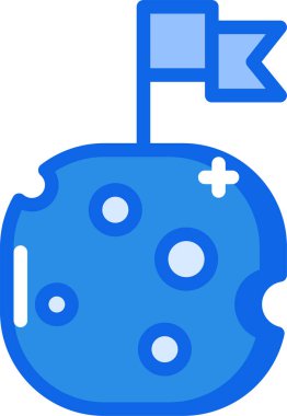 Gece gökyüzünde ayın vektör çizimi