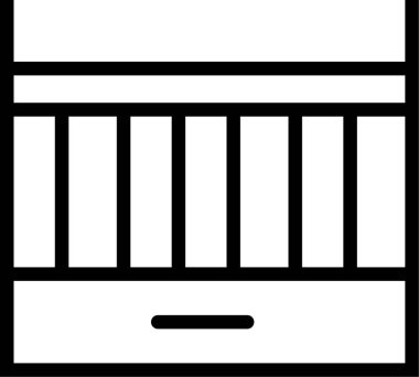 Çit. Web simgesi basit illüstrasyon