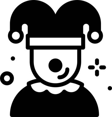 karnaval simgesi, vektör illüstrasyonu beyaz arkaplanda izole edildi