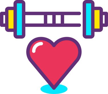 Aşk kalbi. Web simgesi basit illüstrasyon