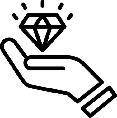 Elmas simgesi, vektör illüstrasyonu