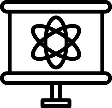 atom. Web simgesi basit illüstrasyon