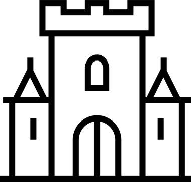 Şato. Web simgesi basit illüstrasyon