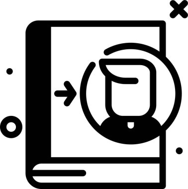 kitap web simgesi, basit illüstrasyon