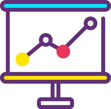 Analizler. Web simgesi basit illüstrasyon
