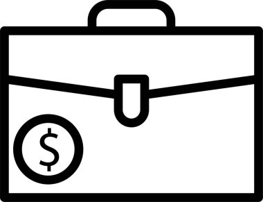 Çanta. Web simgesi basit tasarım