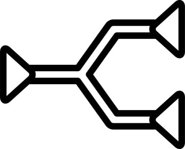 Intersect web simgesi, basit illüstrasyon