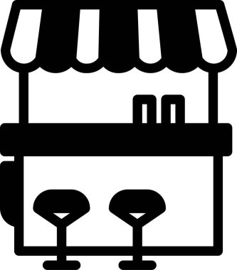 Dükkan. Web simgesi basit tasarım