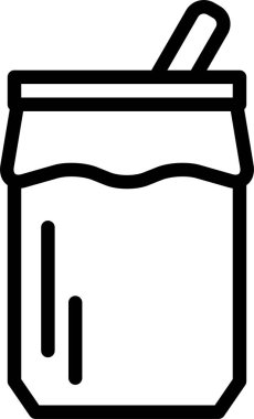 yiyecek ve içecek düz vektör simgesi.