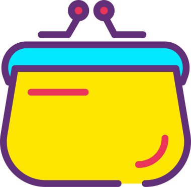 Cüzdan. Web simgesi basit illüstrasyon